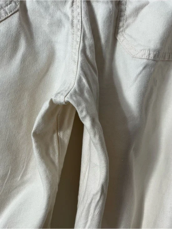 Anthropologie Maeve The Collette Linen Blend Wide Leg Pant In Ivory Cropped - Picture 13 of 13